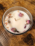 M candles, rose & mint, 30 cl, botanical, organic candles, meditation, soya wax, coconut wax, handmade. Gift
