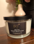 Mon Inspiration,  lavender & cloves ritual candle for healing, hand made